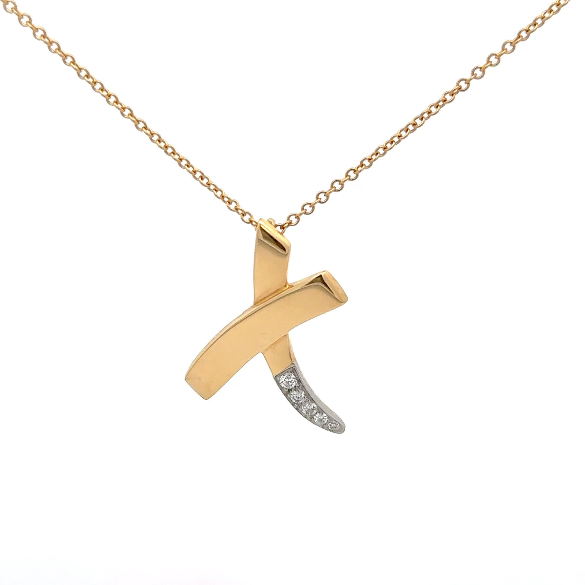 Estate Tiffany & Co. by Paloma Picasso Graffiti X Pendant Necklace