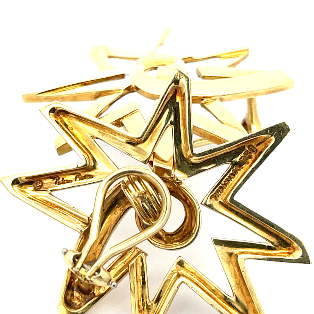 Chapado en Laton ゴールドコンビ　Picaso Paloma Tiffany & Co. Paloma Picasso Graffiti Extra Large X Earrings