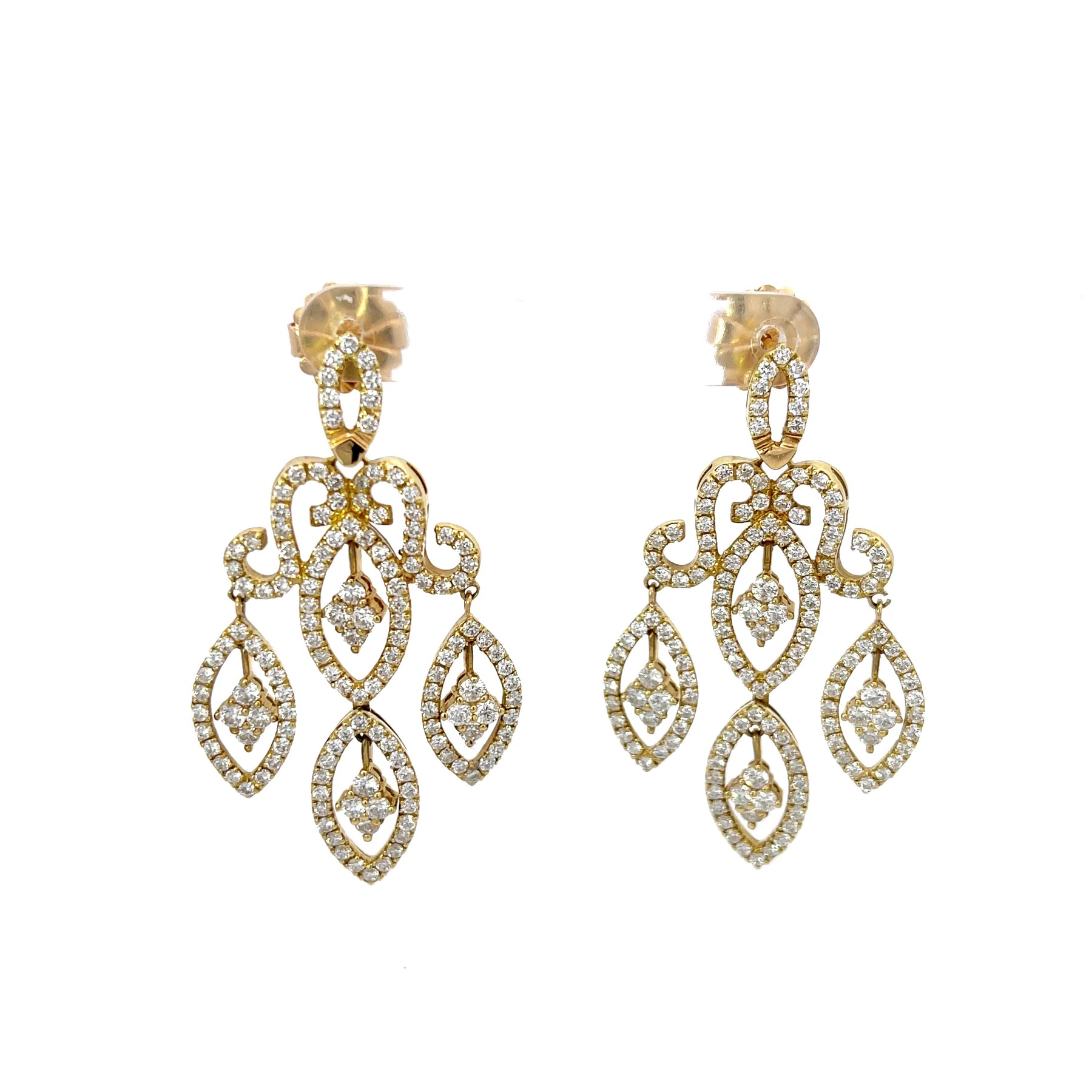 Yellow chandelier earrings hotsell