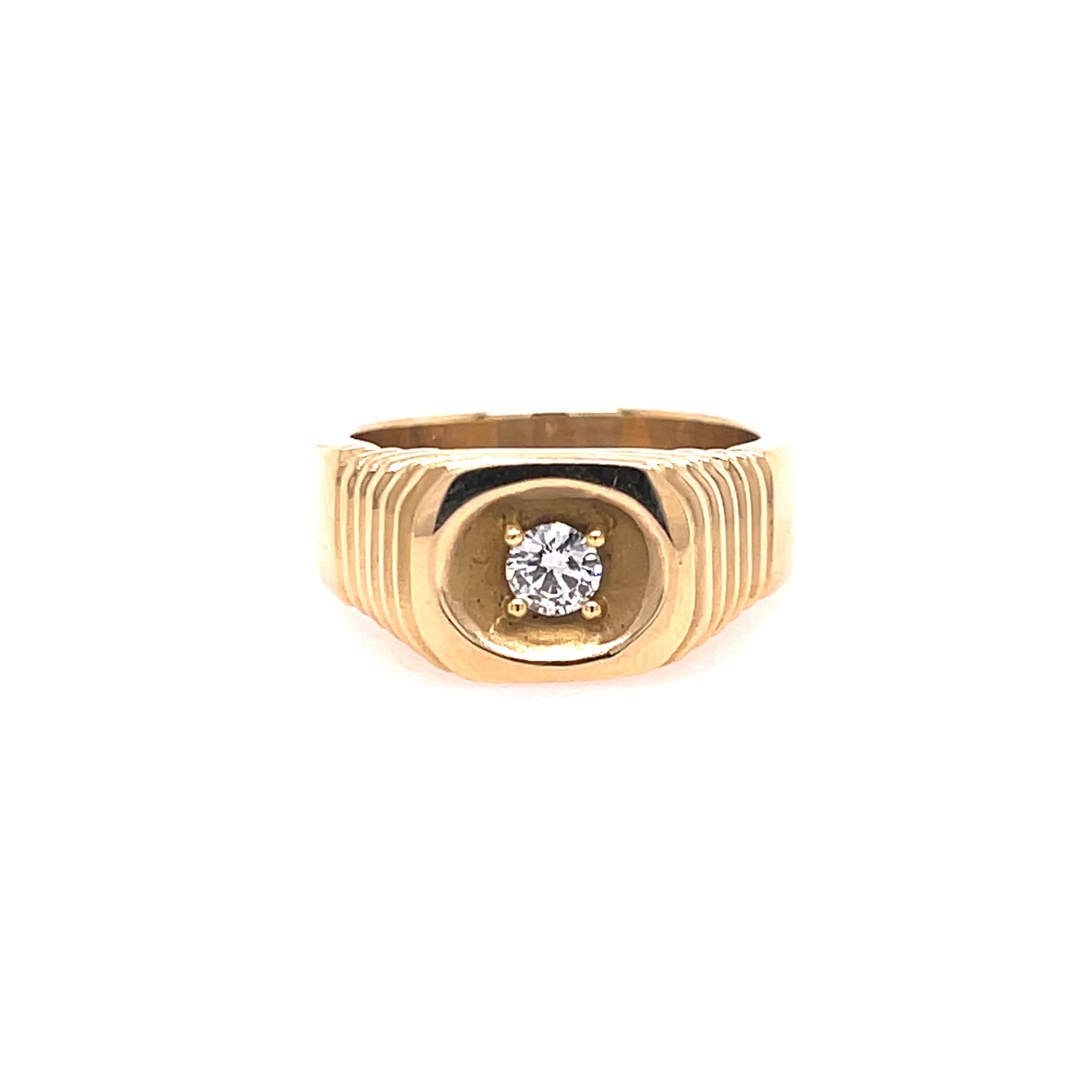 9ct Yellow Gold 1 Carat Diamond Mens Ring – Grahams Jewellers